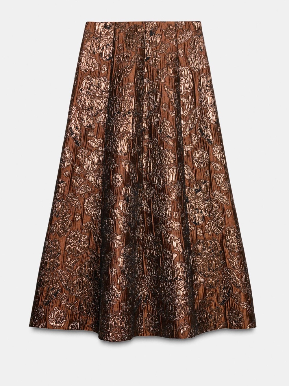 Zara Brown Textured Maxi Skirt - Picture 2 of 5